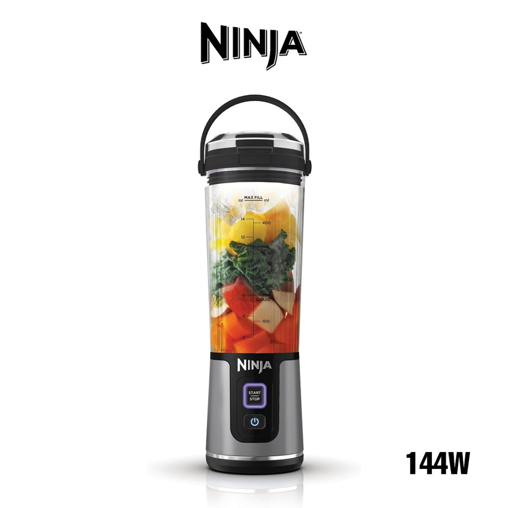 Ninja, Blast Portable Blender/Blender/Smoothie Maker, 530 Ml Cup, Leak-Proof Lid, Powerful Mini Stand Mixer, Wireless & Rechargeable, Crushes Ice & Fruit, Black Bc151Eubk