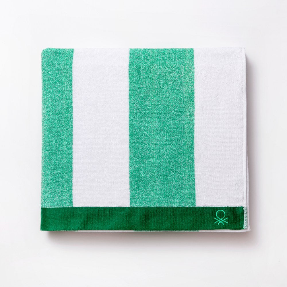 Benetton Home, Rainbow Beach Towel 90x160cm 450Gsm 100% Terry Cotton Green Rainbow Be, BE-0201