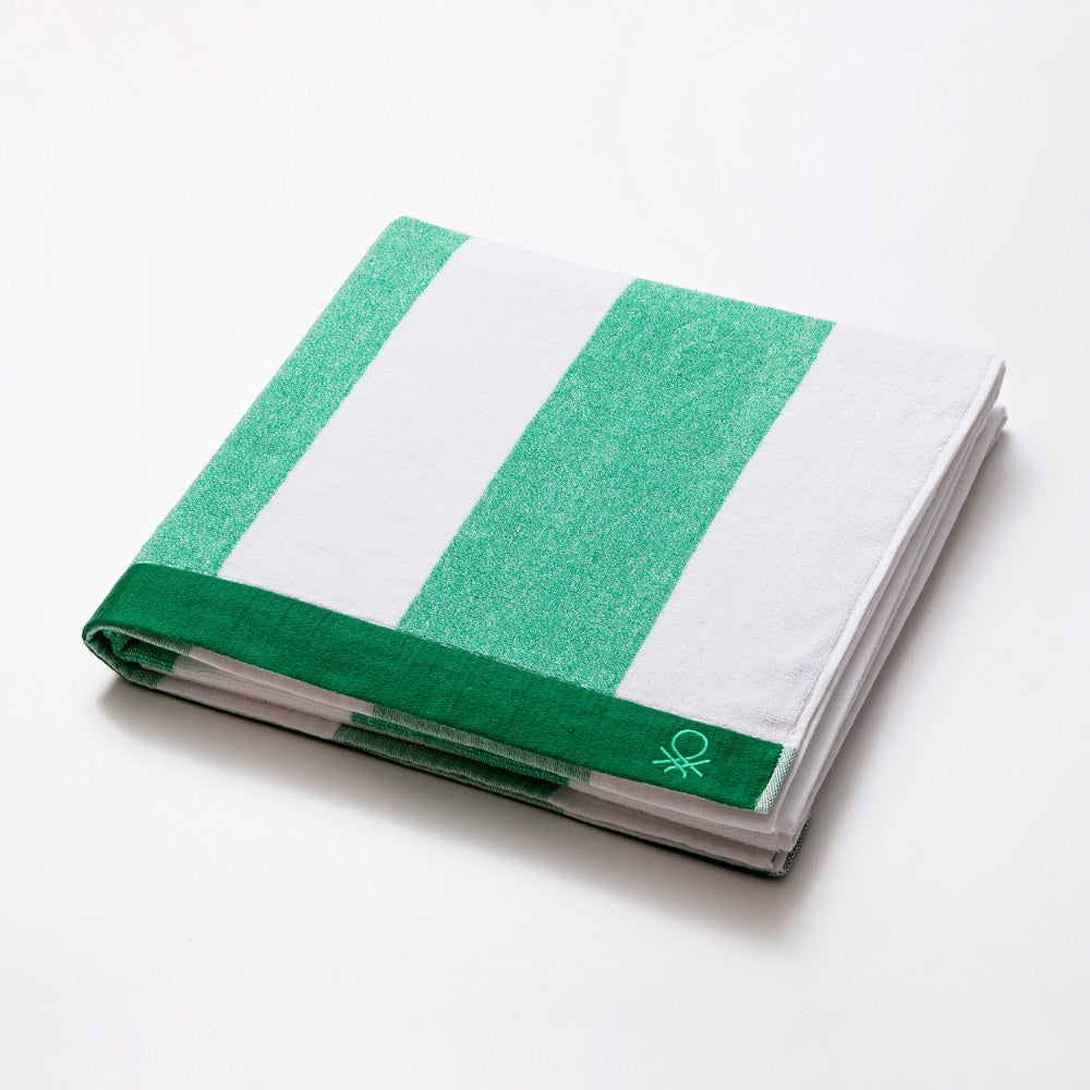 Benetton Home, Rainbow Beach Towel 90x160cm 450Gsm 100% Terry Cotton Green Rainbow Be, BE-0201
