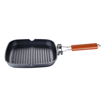 Benetton Home, Grill Pan 24x24x3.7cm Cast Aluminium Ind Brown Safari Be, BE-0886