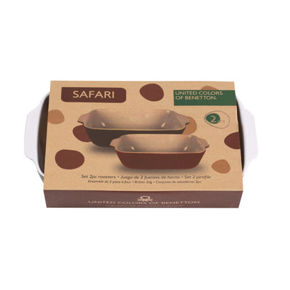 Benetton Home, Set 2Pcs Roasters Stoneware Safari Be, BE-0904
