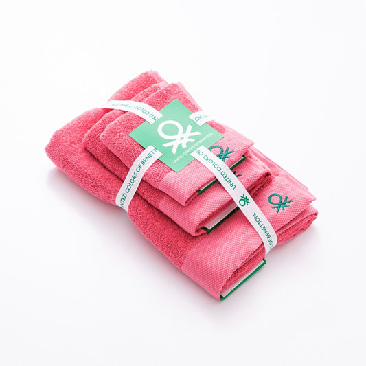 Benetton Home, 3Pcs Towel Set 100% Cotton 500Gsm Embroidered Logo (Guest Towel 30x50cm, Hand Towel 50x90cm, BE-2137
