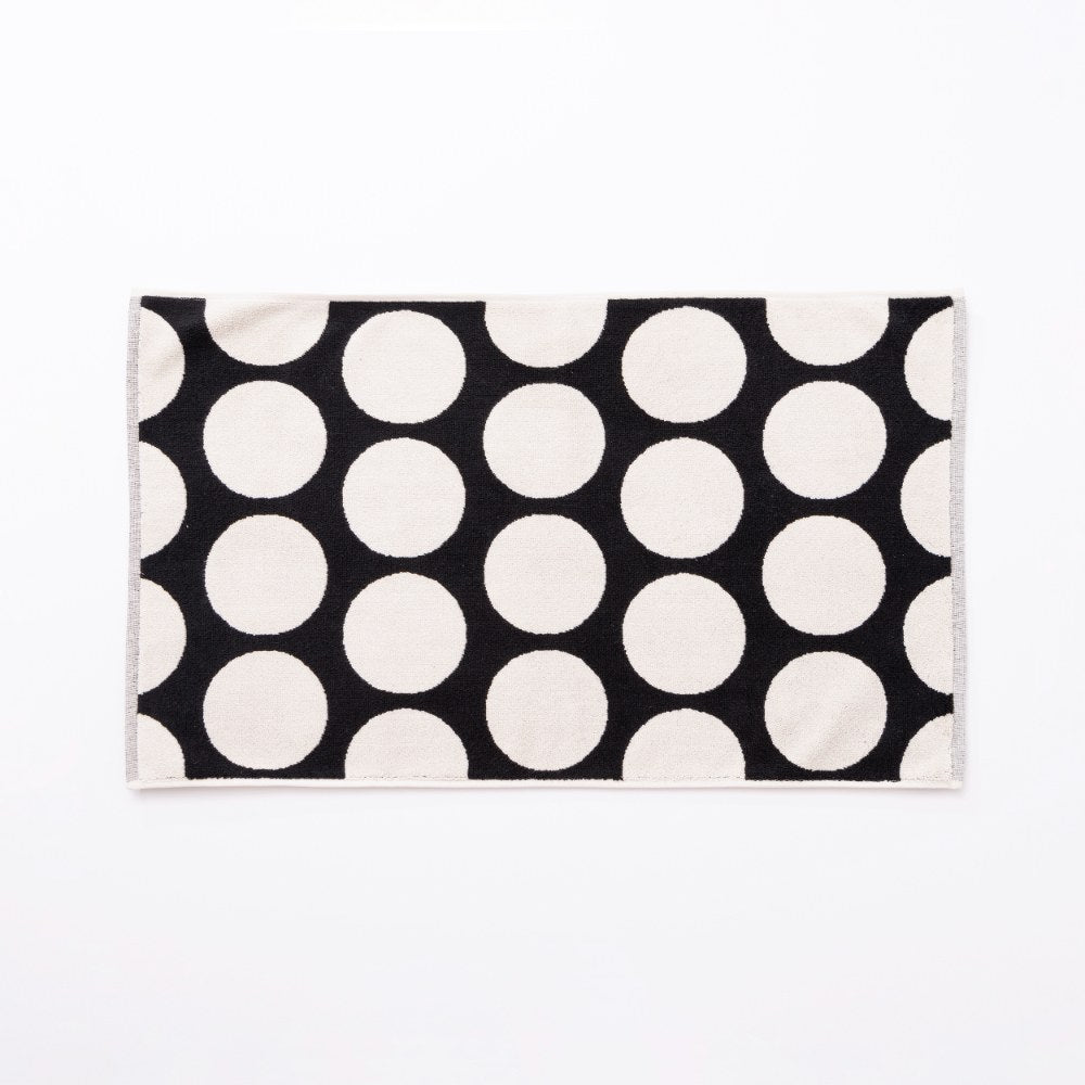 Benetton Home, Bathmat 50x80cm 1000Gsm 100% Cotton Black Dots FW23 Be, BE-2173