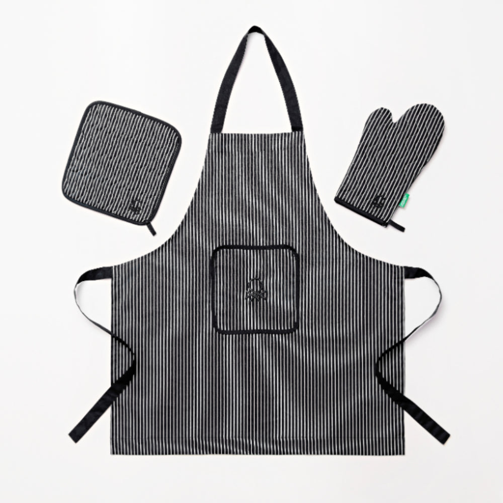 Benetton, Apron 75x85cm 100% Cotton 190Gsm [Black B&W Edition], BE-2342