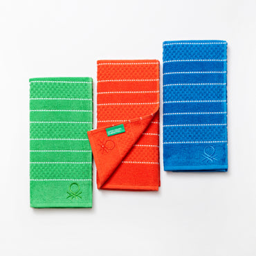 Benetton, Set 3Pcs Kitchen Towel 50x70cm 420Gsm [Blue], [Red], [Green], BE-2361