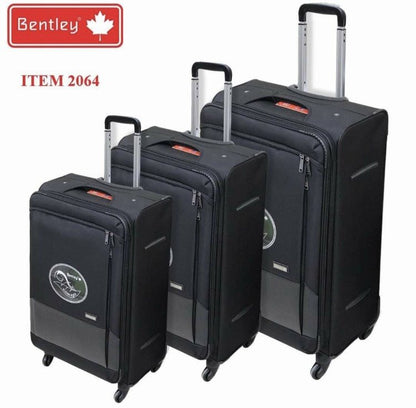 Bentley, Expandable Travel Suitcase, Travel Bags, Soft Cover 4 Wheels Luggage 3 Piece Set, Available in Different Colors