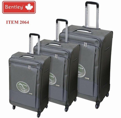 Bentley, Expandable Travel Suitcase, Travel Bags, Soft Cover 4 Wheels Luggage 3 Piece Set, Available in Different Colors