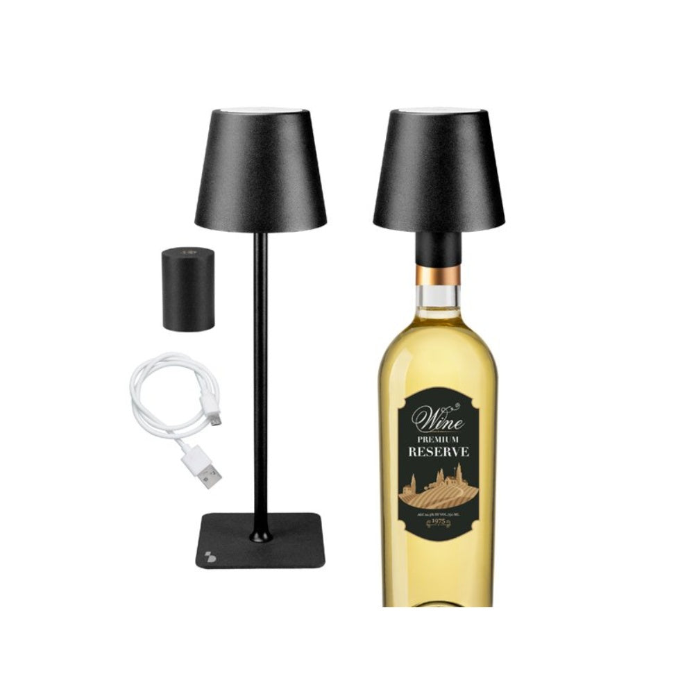 Beper, Rechargeable Table Lamp 2 In 1 - Black, BEP-P201UTP111