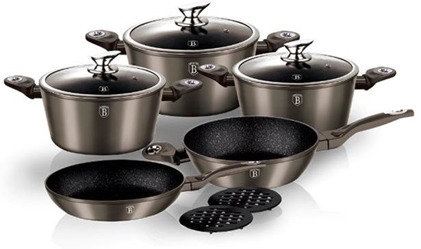 Berlinger Haus, Carbon Metallic Line - 10Pcs Cookware Set