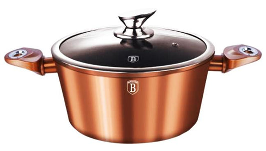 Berlinger Haus, Casserole With Lid, 28 Cm, Metallic Line Rose Gold Edition