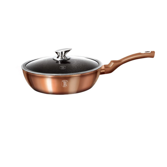 Berlinger Haus, Deep Frypan With Lid, 24 Cm, Metallic Line Rose Gold Edition