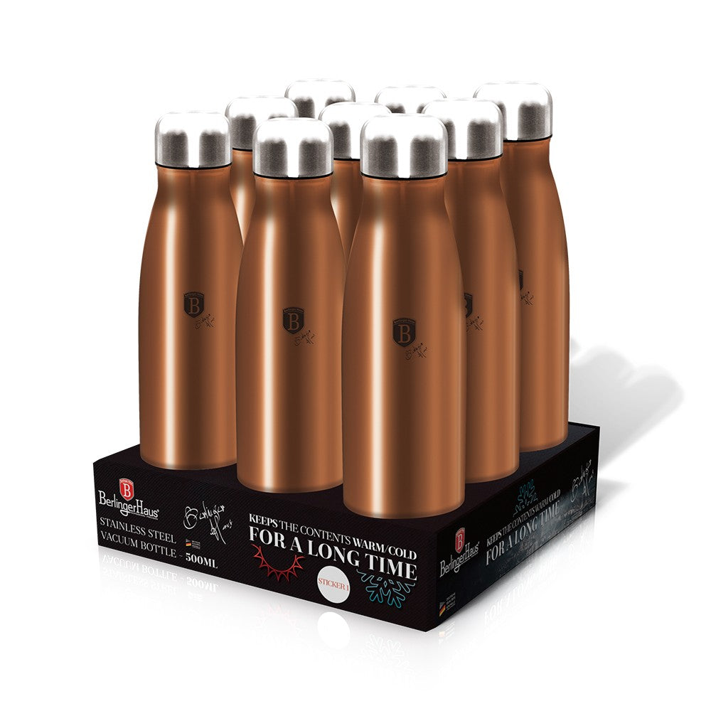 Berlinger Haus, Vacuum Flask, Bottle Shape, 0,5L, Rose Gold