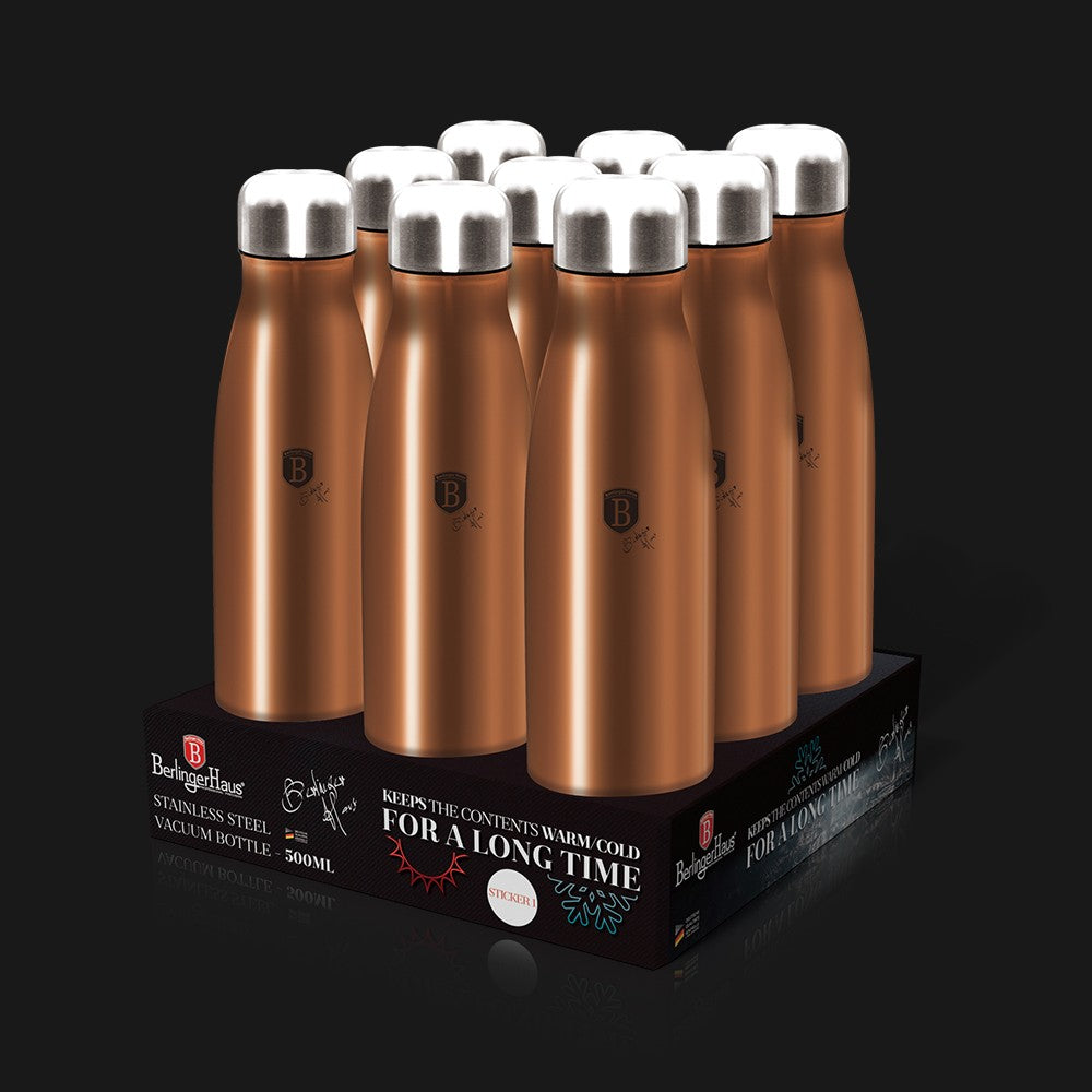 Berlinger Haus, Vacuum Flask, Bottle Shape, 0,5L, Rose Gold