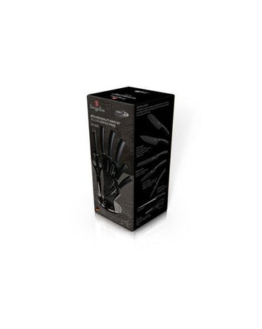 Berlinger Haus, 8 Pcs Knife Set With Acrylic Stand, Metallic Line Carbon Pro Edition