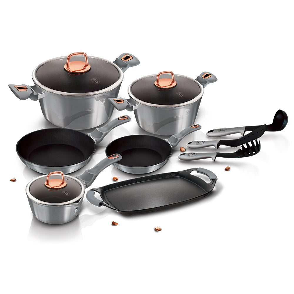 Berlinger Haus, 12+2 Pcs Cookware Set, Moonlight Edition