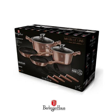 Berlinger Haus, 10 Pcs Cookware Set, Metallic Line Rosegold Edition