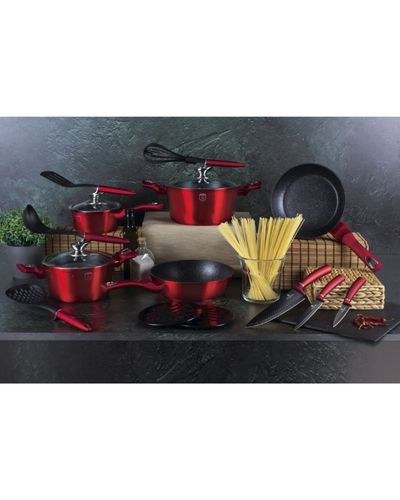 Berlinger Haus, 17 Pcs Cookware Set, Metallic Line Burgundy Edition