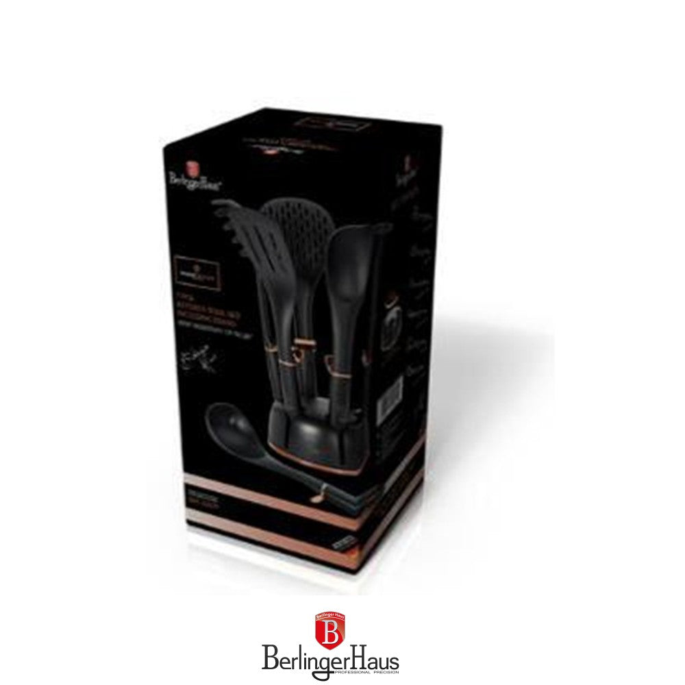 Berlinger Haus, 7Pcs Kitchen Tools Set, Black Rose Collection