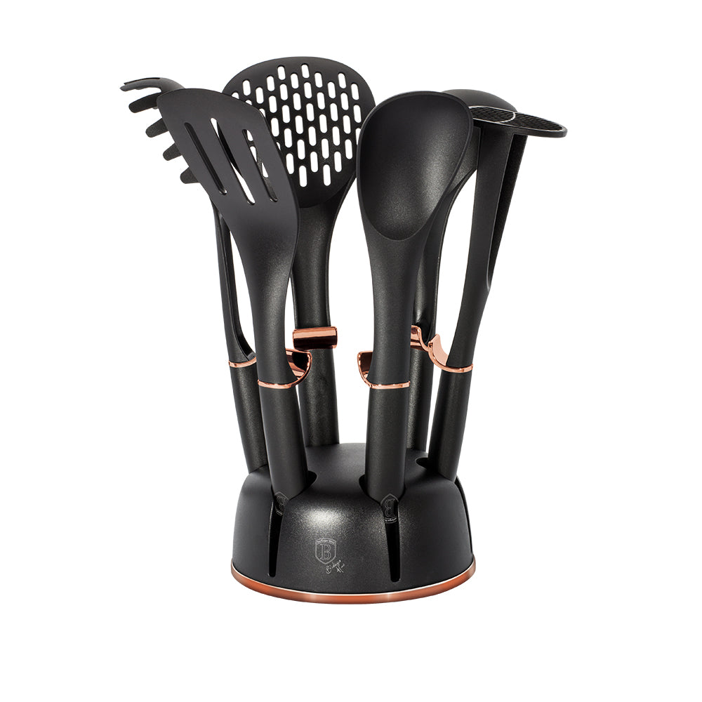 Berlinger Haus, 7Pcs Kitchen Tools Set, Black Rose Collection