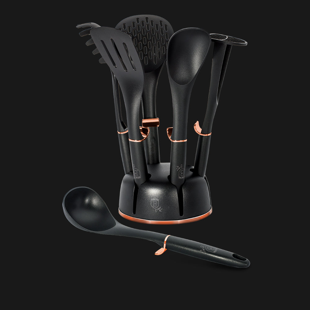 Berlinger Haus, 7Pcs Kitchen Tools Set, Black Rose Collection