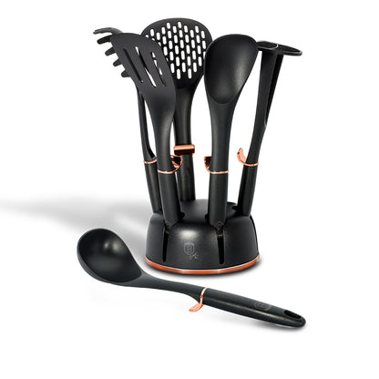 Berlinger Haus, 7Pcs Kitchen Tools Set, Black Rose Collection