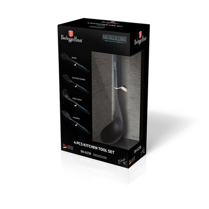 Berlinger Haus, 4 Pcs Kitchen Tool Set, Metallic Line Aquamarine Edition