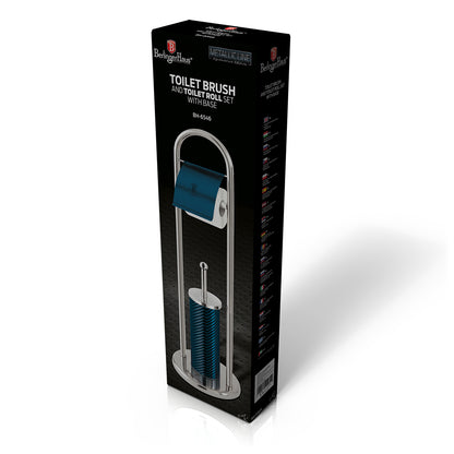 Berlinger Haus, Toilet Brush Set, Metallic Line Aquamarine Edition