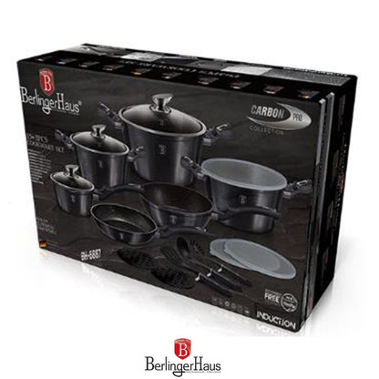 Berlinger Haus, 18 Pcs Cookware Set, Metallic Line Carbon Pro Edition