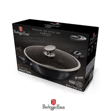 Berlinger Haus, Shallow Pot With Lid, 28 Cm, Metallic Line Carbon Pro Edition