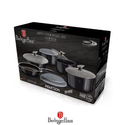 Berlinger Haus, 12 Pcs Cookware Set, Metallic Line Carbon Pro Edition
