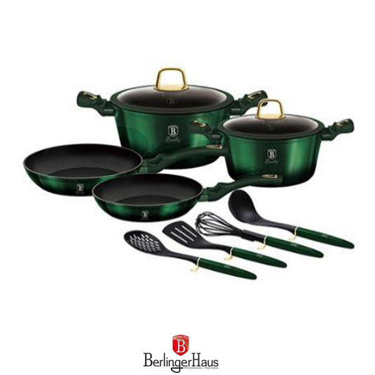 Berlinger Haus, 10 Pcs Cookware Set, Emerald Collection