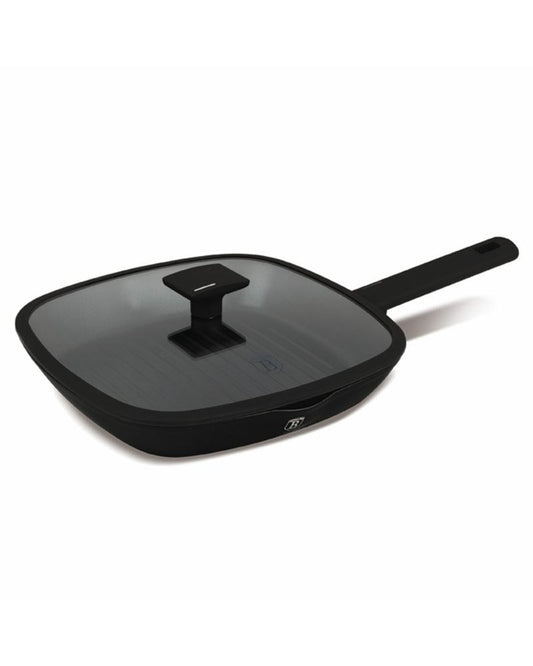 Berlinger Haus, Matte Black 28Cm Grill Pan With Lid B/6