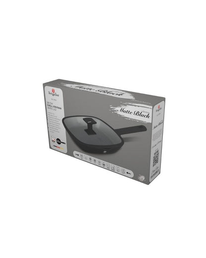 Berlinger Haus, Matte Black 28Cm Grill Pan With Lid B/6
