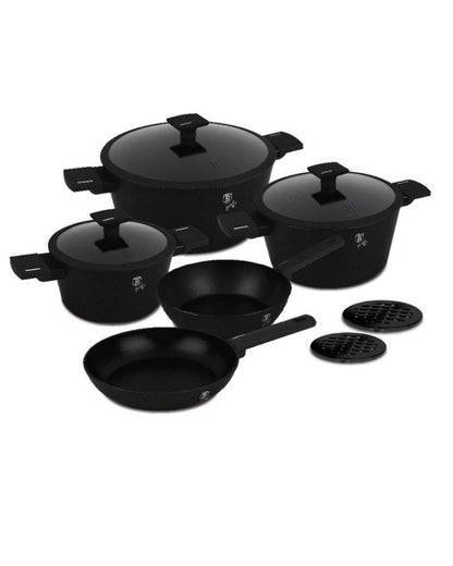 Berlinger Haus, Matte Black 10Pcs Cookware Set B/1