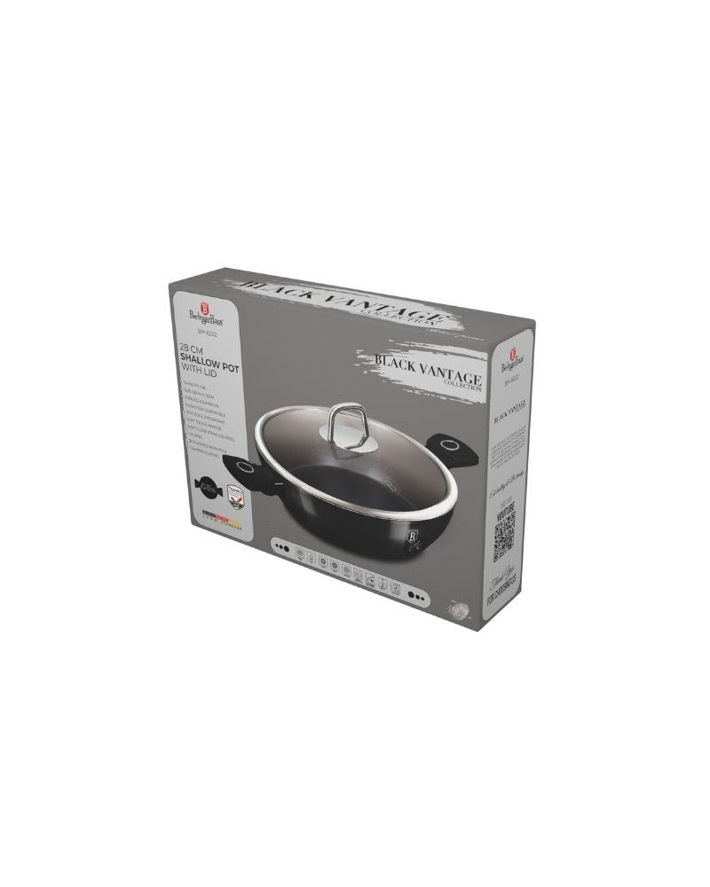 Berlinger Haus, Black Vantage 28Cm Shallow Pot With Lid B/6