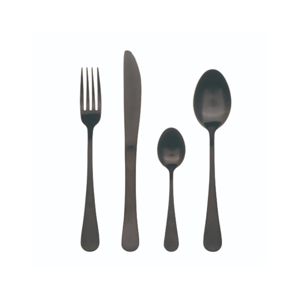 BERGNER Set 24Pcs Cutlery SS Munich Black Matt BG, BG-5132-BK