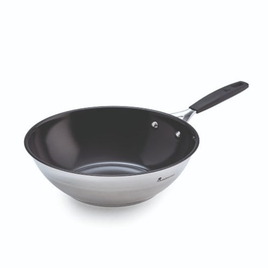 MASTERPRO Wok 28cm, Non-Stick Coating, Dishwasher Safe, Stianless Steel, BGEU-3770
