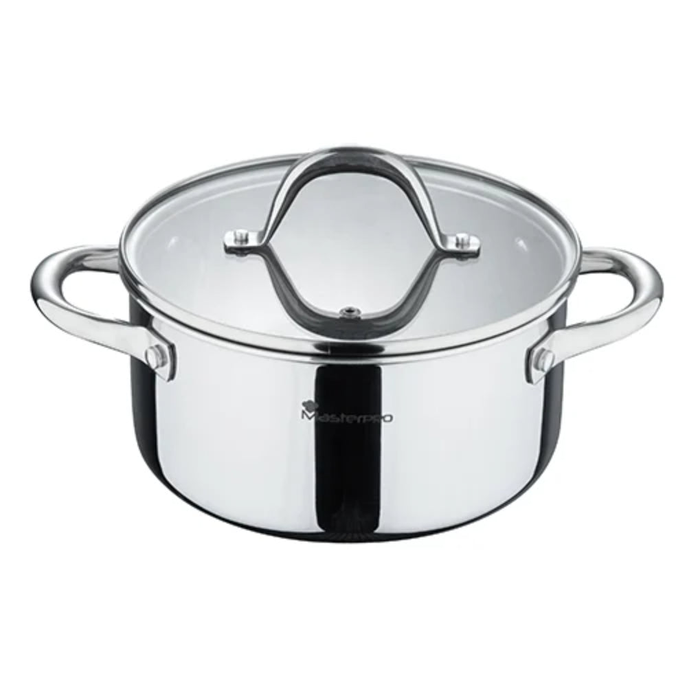 MASTERPRO Casserole 20cm With LID, Stainless Steel, BGMP-1624