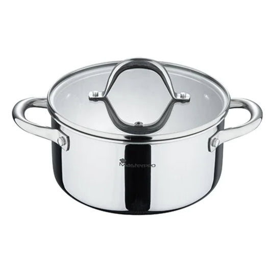 MASTERPRO Casserole 20cm With LID, Stainless Steel, BGMP-1624