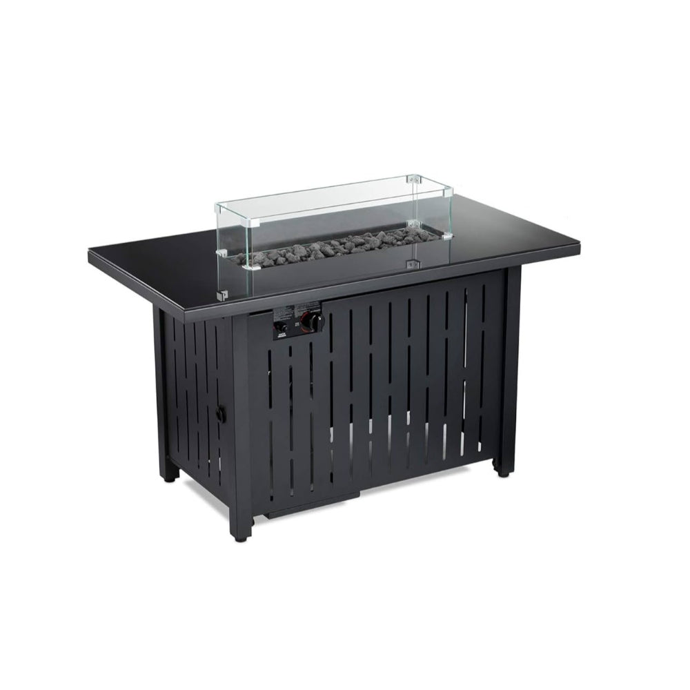 Big General, Patio Rectangular Glass Heater (Topless), 64cm (Black), BGPH-823G