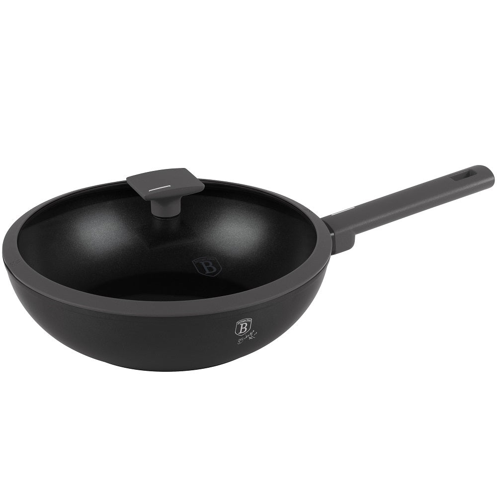 Berlinger Haus Wok with LID, 28cm [Anthracite], BH-8124