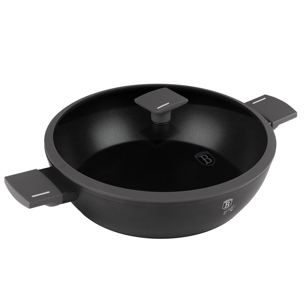 Berlinger Haus Shallow Pot With LID 30cm [Anthracite], BH-8129