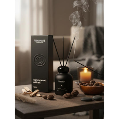Finmanlife Sandalwood & Musk Reed Diffuser - 150 mL, SK929BK