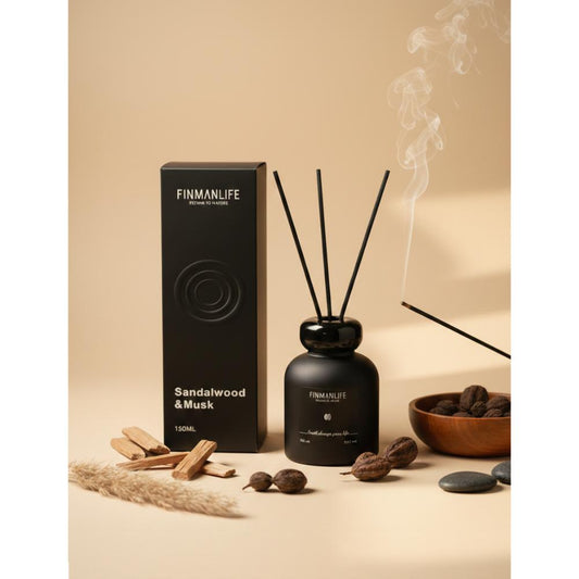 Finmanlife Sandalwood & Musk Reed Diffuser - 150 mL, SK929BK