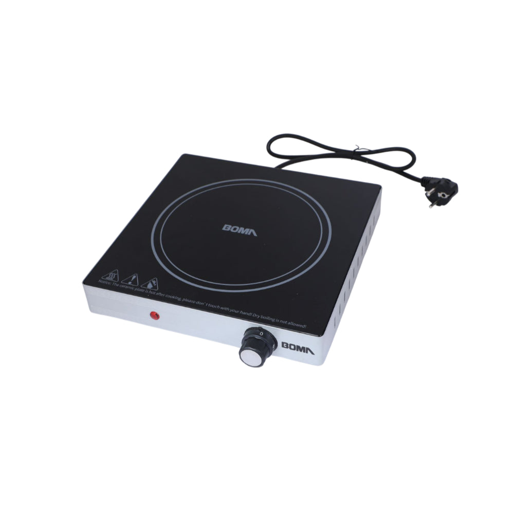 BOMA Infrared Cooker - 2000W, 5 Temperature Levels, Crystal Glass Panel, Constant Temperature Control, 185MM, BM-120