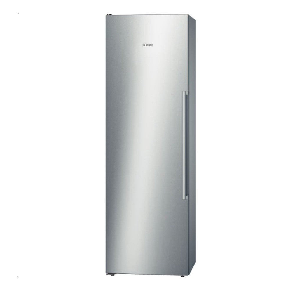 Bosch, Upright Fridge, LED Light, Silent, Fingerprint Free, A++, 348L, 7Glass Shelves, Inox, HxWxD 186x60x65cm, BOS-KSV36AI31