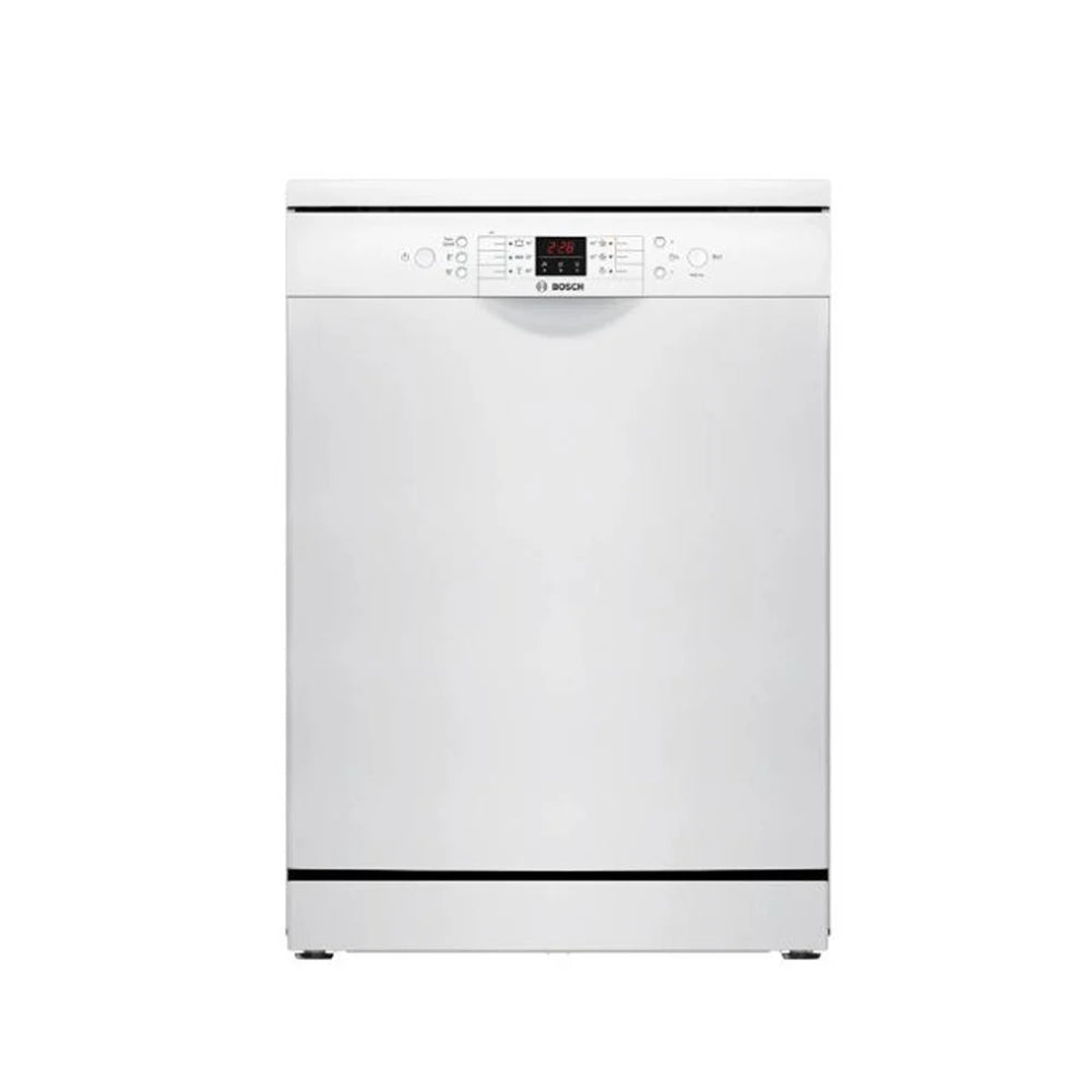 Bosch Series 2, Freestanding Dishwasher, 60cm, Ultra Quiet, Adjustable Rack, Made In Turkey [White], BOS-SMS26DW00T