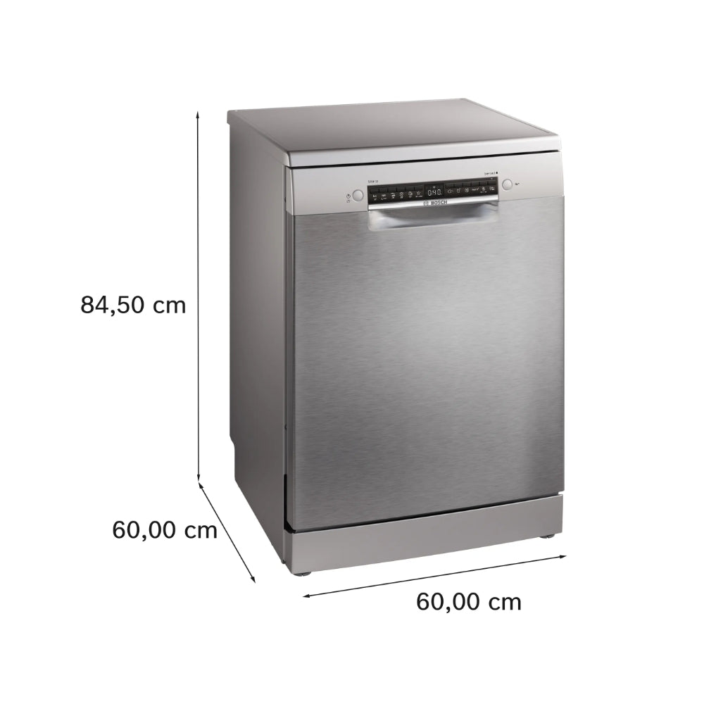 Bosch Dishwasher Series 4, Freestanding LED, 6 Programs - [Stainless Steel], BOS-SMS4IMI62Q