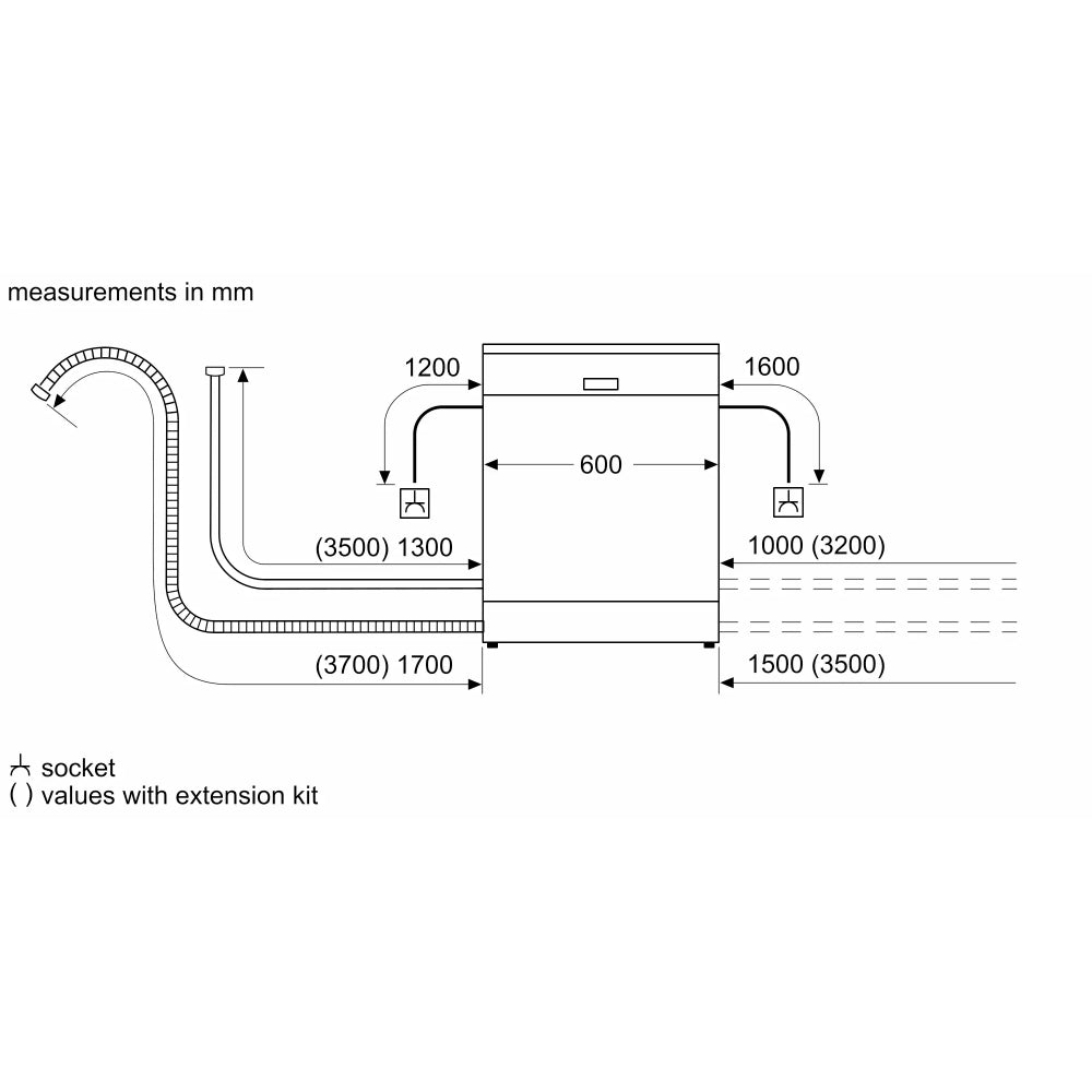 Bosch Dishwasher Series 4, Freestanding LED, 6 Programs - [Stainless Steel], BOS-SMS4IMI62Q