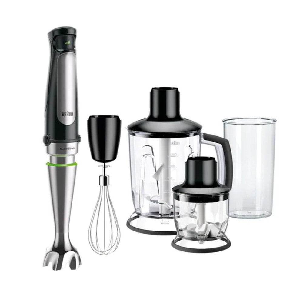 Braun, Kitchen Machine MQ7045X, 1000W, Tools: Chopper 350ML, 1.25L Jug Blender/Chopper, Whisk, 600ML BPA-Free Plastic Beaker, BRA-HB701
